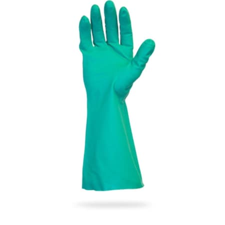 Apositos Green Flock Lined Nitrile Gloves, Small, 12PK AP3748626